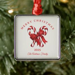 Aangepast snoepriet Kerst rood cadeau Metalen Ornament