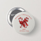 Aangepast snoepriet Kerst rood cadeau Ronde Button 5,7 Cm (Voorkant /achterkant)