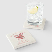 Aangepast snoepriet Kerst rood cadeau Stenen Onderzetter (Zijkant)