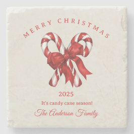 Aangepast snoepriet Kerst rood cadeau Stenen Onderzetter