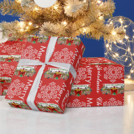 Aangepast Snowflake Holiday Wrapping Paper Cadeaupapier