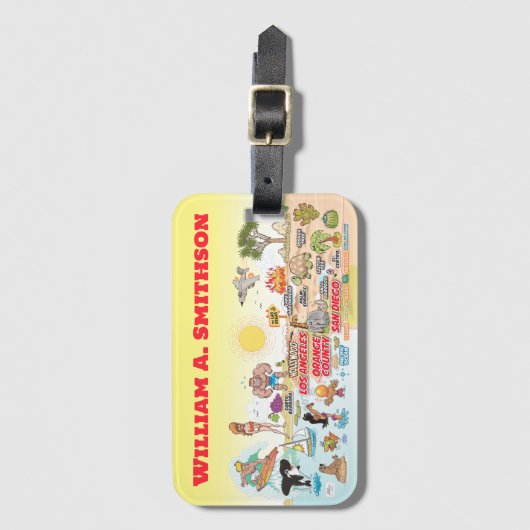 Aangepast SoCal Bagagelabel (Voorkant (verticaal))