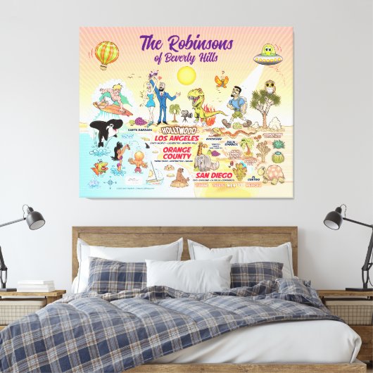 Aangepast SoCal Canvas Afdruk (Insitu (Slaapkamer))