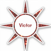 Aangepast sociaal Man Sticker (Voorkant)