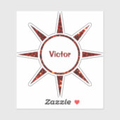 Aangepast sociaal Man Sticker (Vel)