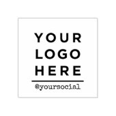 Aangepast sociaal netwerk voor zakelijke Logo Rubberstempel (Afrduk)
