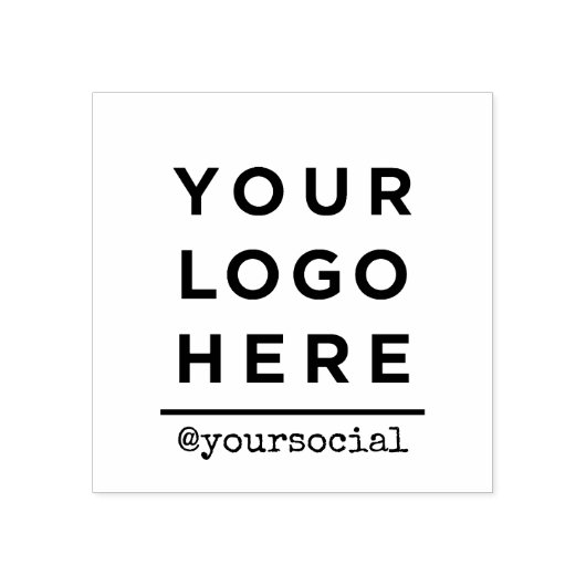 Aangepast sociaal netwerk voor zakelijke Logo Rubberstempel (Afrduk)
