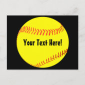 Aangepast Softball-Briefkaart Briefkaart (Voorkant)