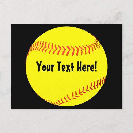 Aangepast Softball-Briefkaart Briefkaart (Voorkant)