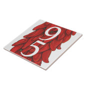 Aangepast Southwest Red Chili Pepper House Tegeltje (Zijkant)