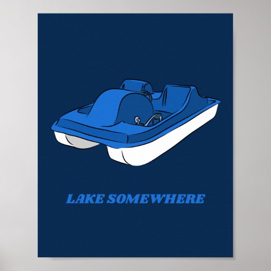 Aangepast Souvenir Pedal Boat - Gepersonaliseerd Poster (Voorkant)