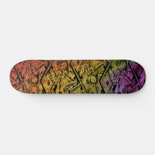 Aangepast spaanbord voor regenbooggeld skateboard (Horizontaal)