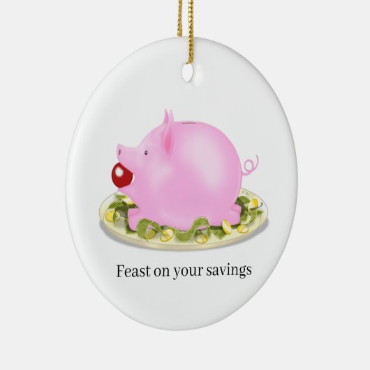 Aangepast spaar je spaargeld door gistingsbank keramisch ornament (Rechts)