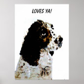 Aangepast spaniel spaniel Pet Poster (Voorkant)