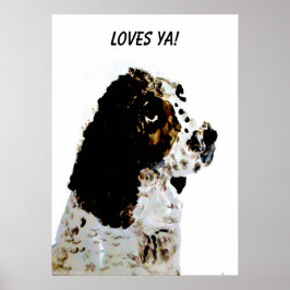 Aangepast spaniel spaniel Pet Poster
