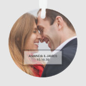 Aangepast sparen de Dag van de Foto van het Verlov Ornament (achterkant)