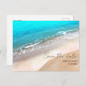 Aangepast sparen de datum Briefkaart Beach bruilof (Voorkant / Achterkant)