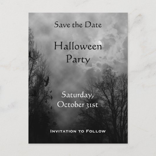 Aangepast sparen de datum Briefkaart van het Haunt (Voorkant)