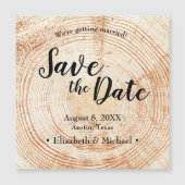 Aangepast sparen de datum Gedrukt faux hout (Voorkant)