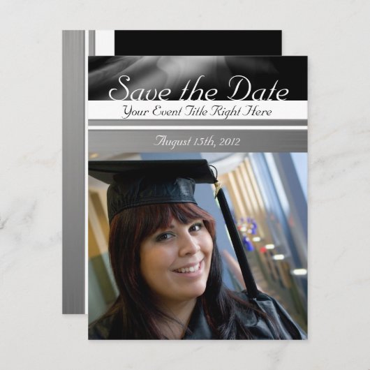 Aangepast sparen de Datum Save The Date (Voorkant / Achterkant)