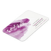 Aangepast Sparen de datum van de Waterverf splash  Magneet (Linkerzijde)