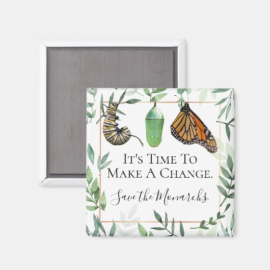 Aangepast sparen het Monarch bericht Butterflies Magneet (Voorkant / Achterkant)