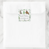 Aangepast sparen het Monarch bericht Butterflies Vierkante Sticker (Tas)