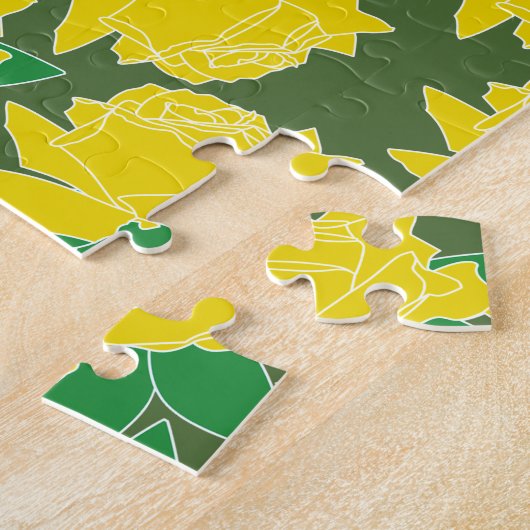 Aangepast spatroon voor gele rozen legpuzzel (Zijkant)