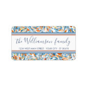 Aangepast spatroon voor kunstzomerkleuren etiket (Voorkant)