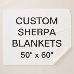 Aangepast, speciaal aangepast 50 x 60-inch Sherpa Deken