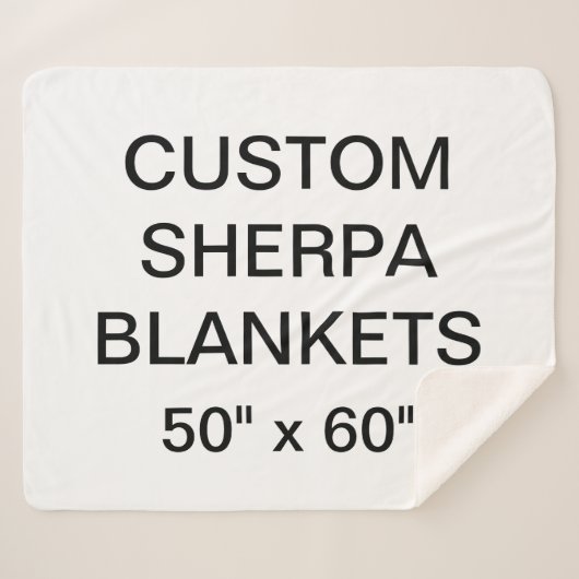 Aangepast, speciaal aangepast 50 x 60-inch Sherpa  Sherpa Deken (Voorkant (horizontaal))
