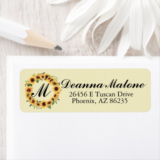 Aangepast, speciaal aangepast retouradres voor zon etiket (Insitu)