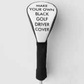 Aangepast speciaal Hoesje voor zwarte Golf Driver  Golfheadcover (Voorkant)