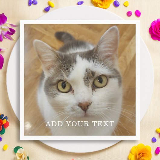 Aangepast, speciaal papier voor foto- en tekstweer servet