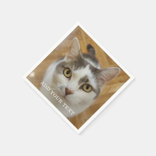 Aangepast, speciaal papier voor foto- en tekstweer servet (Hoek)