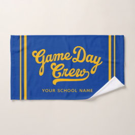 Aangepast spel dag bemanning team spirit blauw gou handdoek