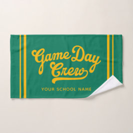 Aangepast spel dag bemanning team spirit groen gou handdoek