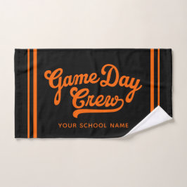 Aangepast spel dag bemanning team spirit zwart ora handdoek