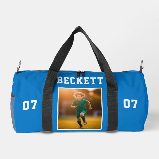 Aangepast spelernummer Kinder aandenken Motivatie Plunjezak (Achterkant)