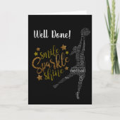 Aangepast spelers thema Goed gedaan Netbal Kaart (Voorkant)