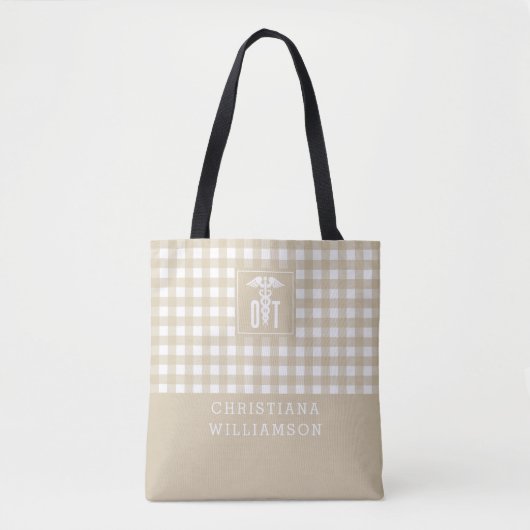 Aangepast spelpatroon voor de beroepsmatige behand tote bag (Voorkant)