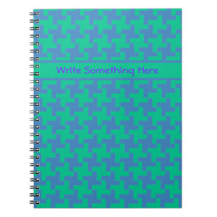 Aangepast spiraal Notitieboek, Emerald en Blue Dog Notitieboek