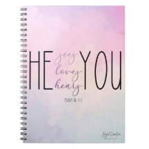 Aangepast spiraal Notitieboek met Christelijk them