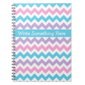 Aangepast spiraalvormig Notitieboek, roze, blauw,  Notitieboek (Voorkant)