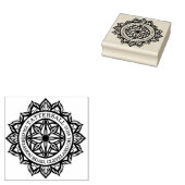 Aangepast Spiritueel Holistisch Mandala Lotus Adre Rubberstempel (Gestempeld)