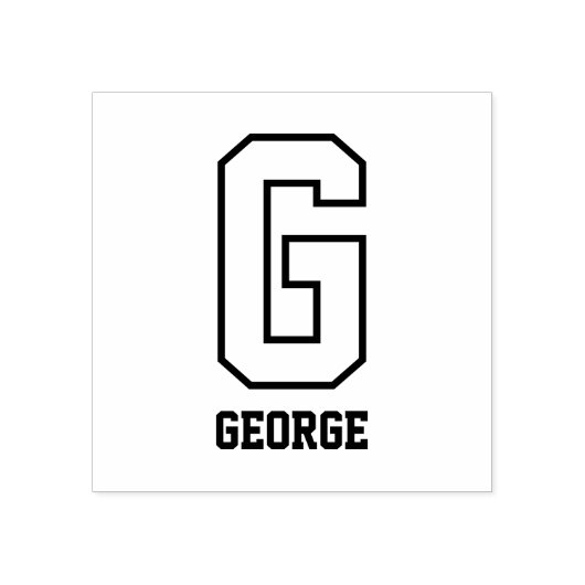 Aangepast Sportief Gepersonaliseerd Monogram Rubberstempel (Afrduk)