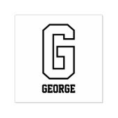 Aangepast Sportief Gepersonaliseerd Monogram Zelfinktende Stempel (Design)