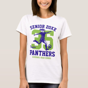 Aangepast sportteam voor senior voetbal meisje t-shirt