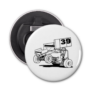 Aangepast Sprint Car-Pet, pas het aan Button Flesopener