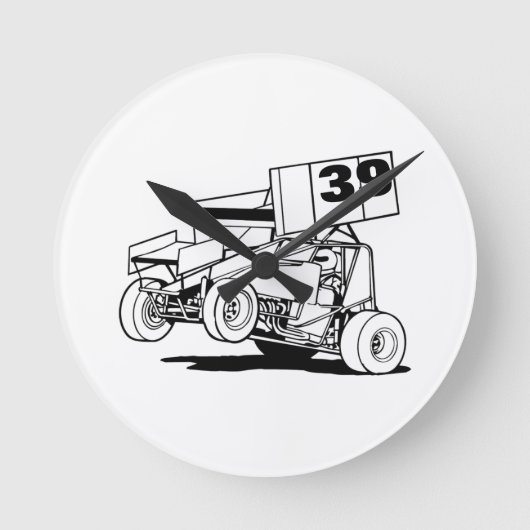 Aangepast Sprint Car-Pet, pas het aan Ronde Klok (Voorkant)